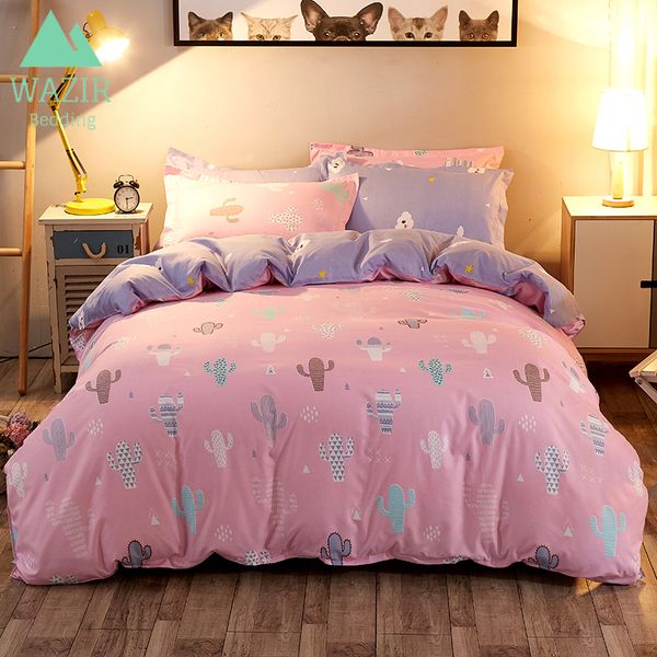 

wazir flower printing simple fashion bedding set 3/4pcs duvet cover pillowcases home textile bedroom decor bedding  king