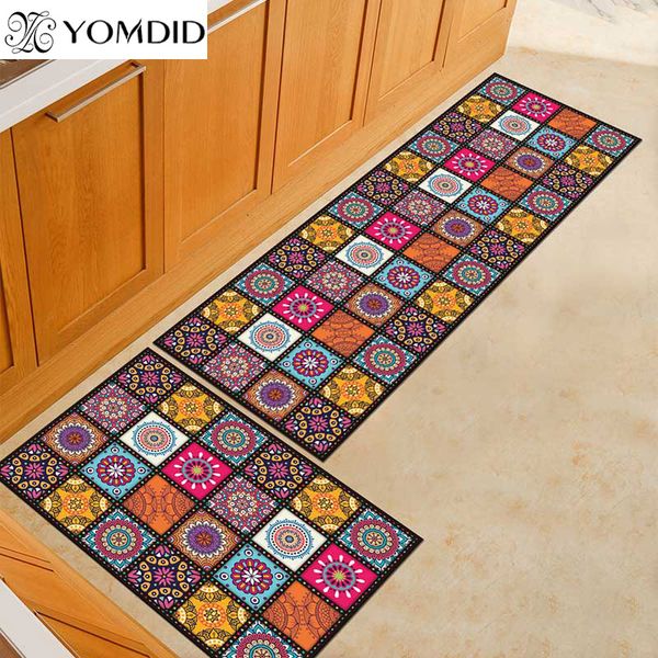 

2pcs kitchen mat r anti-slip modern area rugs living room balcony bathroom carpet set doormat bath mats bedroom door mat
