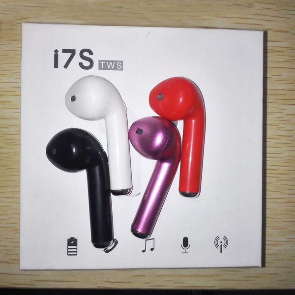 

i7 i7s tws twins bluetooth earbuds mini wireless earphones headset with mic stereo v4.2 headphone for iphone android with retail package