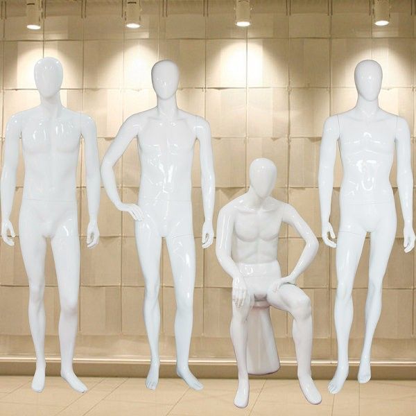 

new full body model male mannequin gloss white manikin made in china, Khaki