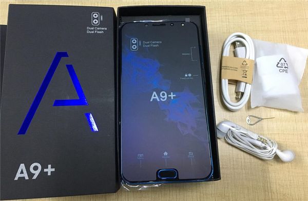 

6.0 inch Goophone 9 A9 S8 NOTE 8 Clone 3G WCDMA Quad Core 1GB 4GB Android 7.0 Back Metal Frame GPS 5.0MP Camera Smartphone