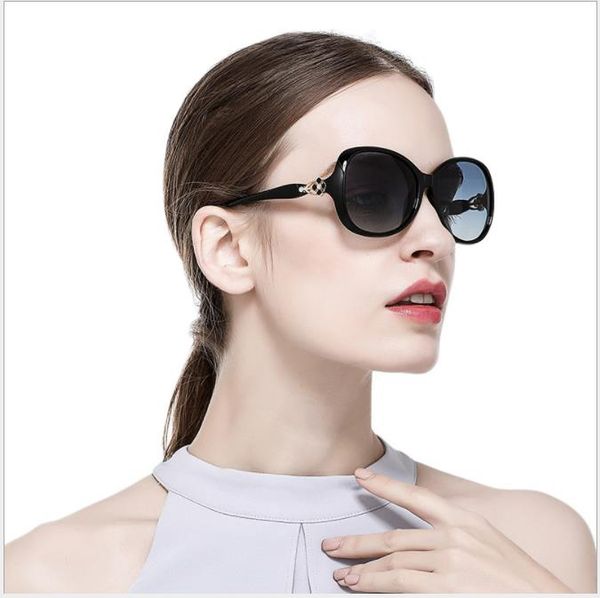 

fashion clover lady polarizer sunglasses sunglasses, White;black