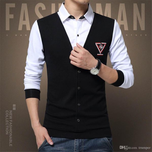 

нова оен мода Ѭђбаки па дизайн мђжка Ѭђбака ђболка подделне два  дл, White;black