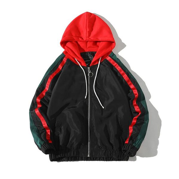 

asstseries 2018 new windbreaker hooded jackets men oversize hip hop brand tracksuit jacket fashion casual streetwear man, Black;brown