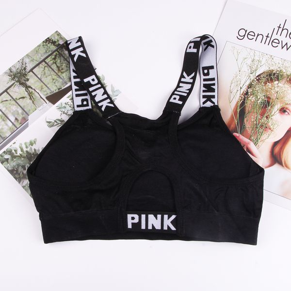 

pink leer fitness woman sports bra padded yoga bras for women sport bra bralee bralet bh sujetador deportivo, White;black