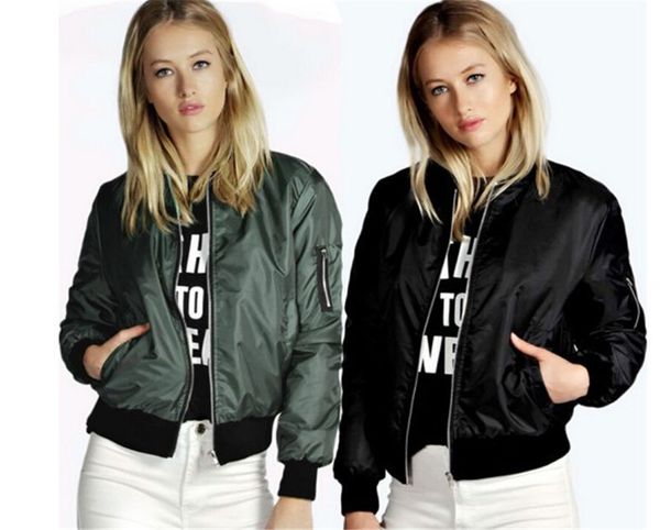

womens classic quilted jacket short padded bomber jackets long sleeve coat casual stand collar slim fit outerwear dh115, Black;brown