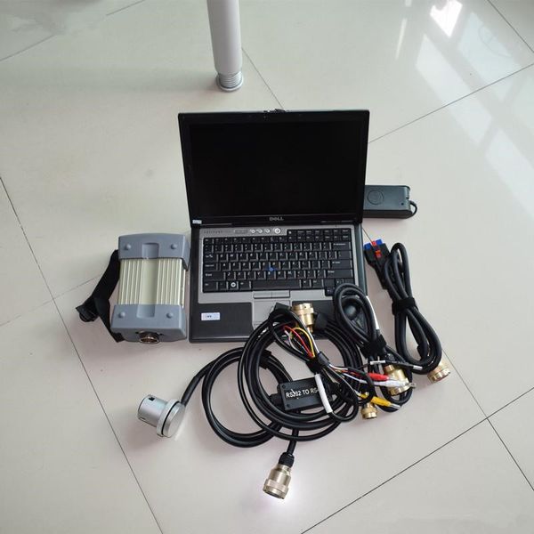 Mb star c3 multiplexer pro ferramenta de diagnóstico com laptop d630 xentry ssd 120gb todos os cabos conjunto completo pronto para usar scanner de caminhão de carro 12v 24v