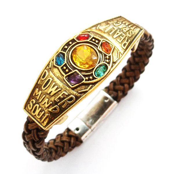 

Фильм бесконечность войны браслеты Бесконечности Танос Кристалл кожа плетеный б