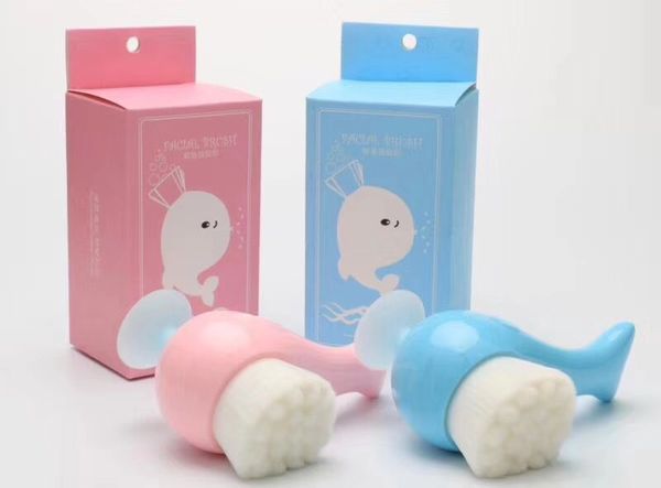 

new whale shape face washing brush facial cleansing brush face cleanser silicone makeup cleaning brush skin cleansing tool with sucker