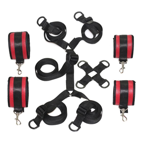 

restraint system bed bed bondage and pu kit cuffs for toys satin leather game under ploca