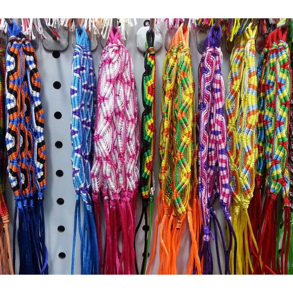 

new handmade lucky cord braid colorful rope charm bracelets string friendship bracelet party gift ing, Golden;silver