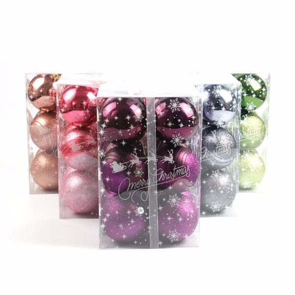 

12 pcs 6cm modern christmas tree ball baubles xmas party wedding hanging ornament christmas decoration supplies