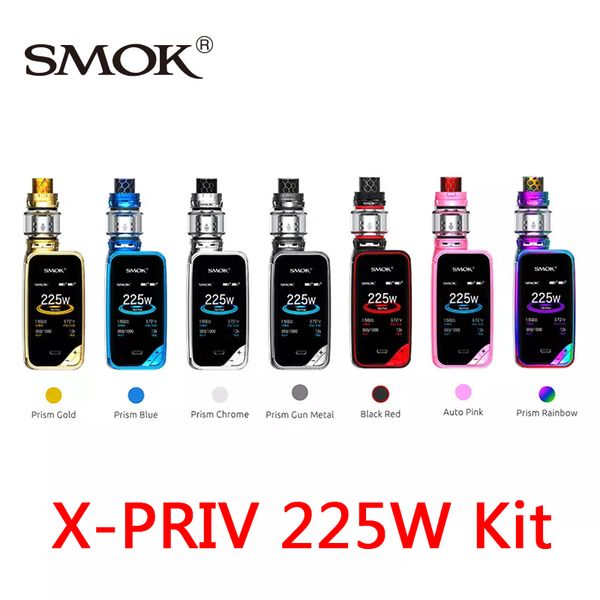 

SMOK X-Priv Starter Kits ecigarette 225W Dual 18650 Battery Vape Mods with TFV12 Prince Tank 100% Authentic Smoktech E-Cigarettes Kit