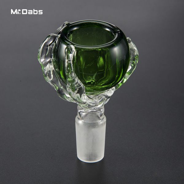 Großhandel Dragon Claw Glasschale Kräuterhalter Rauchzubehör mit 14mm 19mm Außengelenk für Bongs Wasserpfeifen