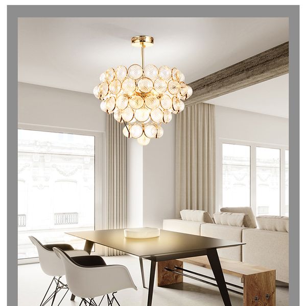 

led modern chandelier american golden chandeliers lights fixture glass balls droplight foyer home hanging lamps 3 white light color dimmable
