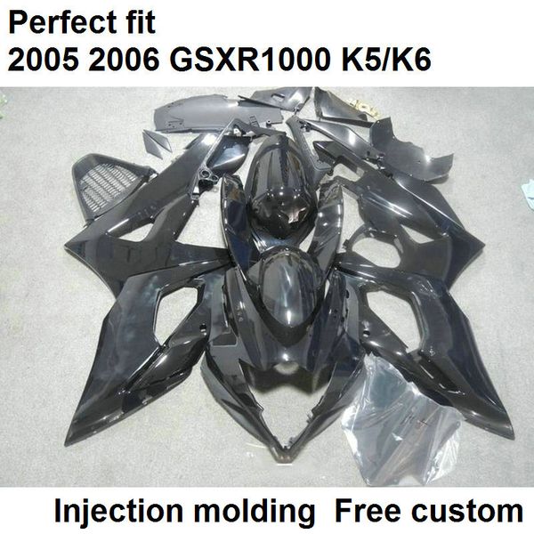 

aftermarket body parts fairings for suzuki gsxr1000 2005 2006 black injection mold fairing kit gsxr1000 05 06 fg12