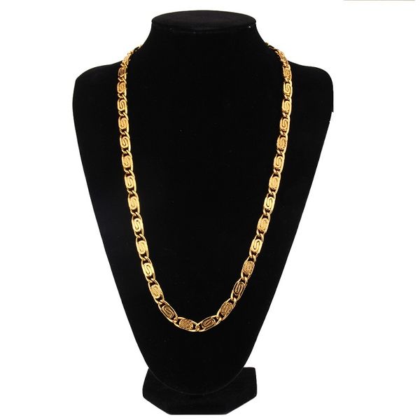 

men hip hop gold necklaces crude chains design jewelry 60cm long chain filling pieces men fashion hip hop chain necklace for mens, Silver