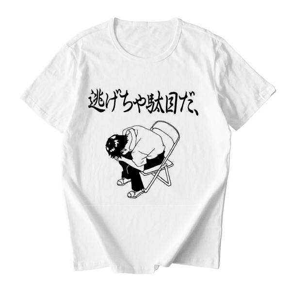 

anime eva neon genesis evangelion t shirt men women cotton short sleeve casual anime t-shirt cool tee, White;black