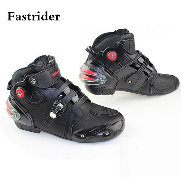 

fastrider 2018 new genuine pro-biker boots motorcycle racing boats men motocross riding shoes size 40-47 black ing