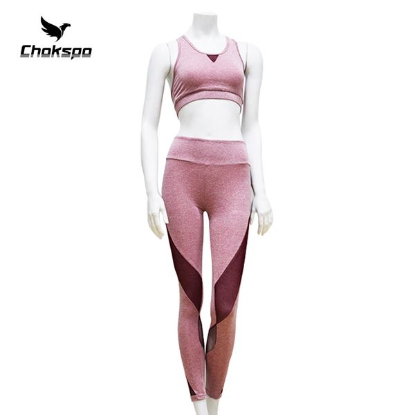 

yoga set patchwork sleeveless sports bra yoga padded running sport pantalon mujer leisure clothing fitness, White;red
