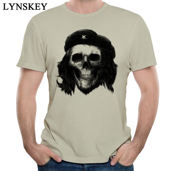 Hippie Skull Vintage Men Fashion T Shirt Slim Fit Cotton Summer