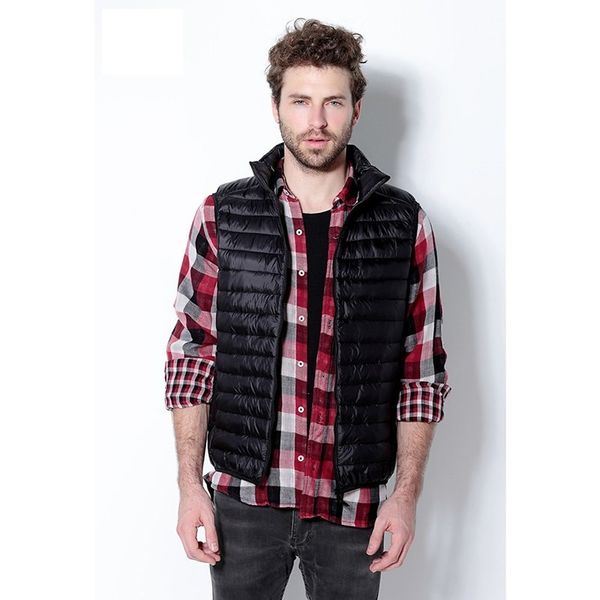 

zollrfeamens winter sleeveless jacket men vest men's warm thin coats male cotton-padded work waistcoat gilet homme vest ca0250, Black;white
