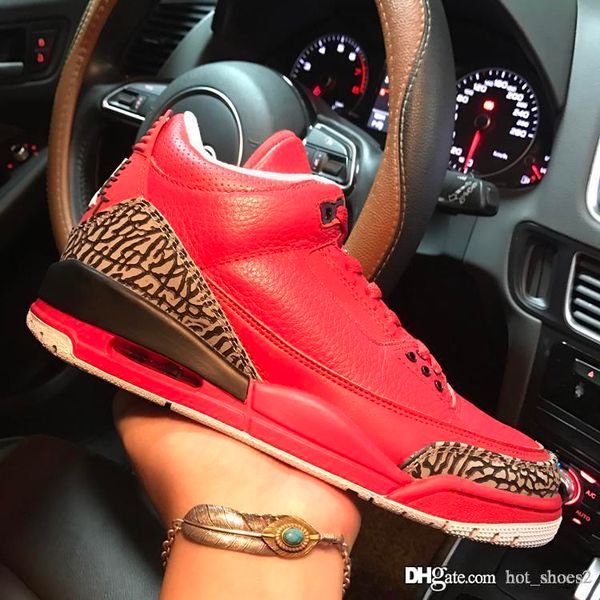 

DJ Khaled X Air 3 OG благодарный 580775-601 Красный 3S III ногами мужчины баскетбол спортивная обувь кроссовки высокое качество с оригинальной коробке US7-13