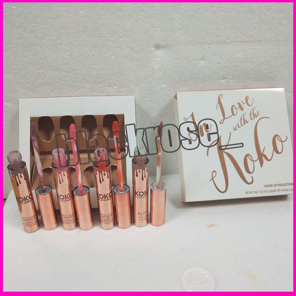 

New koko kollection in love with matte lip tick koko kollection face palette 4 color lip glo co metic hipping