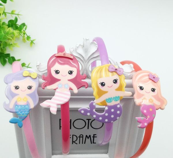 

fashion baby girls hair accessories cute mermaid bow kids girls hair bows novelty cartoon children headbands girl hair sticks y786, Slivery;white