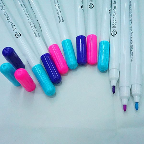 

3pcs erasable water pens fabric markers soluble cross stitch markers ink patchwork marking chalk tool diy needlework sewing tool, Black