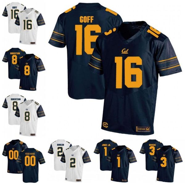 

Custom 2018 California Golden Bears 1 Bryce Treggs DeSean Jackson Marvin Jones Jr.2 Duncan 3 Ross Bowers White Navy College Football Jerseys