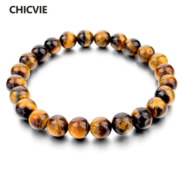 

chicvie tiger eye love buddha bracelets & bangles trendy natural stone bracelet for women men jewelry sbr140389, Black