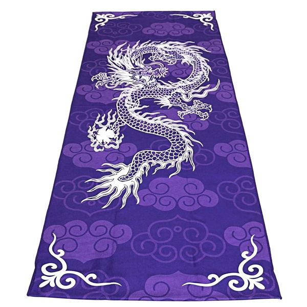 

cool 3d dragon yoga mat towel microfiber non slip super absorbent yoga pilates sport bath beach towels