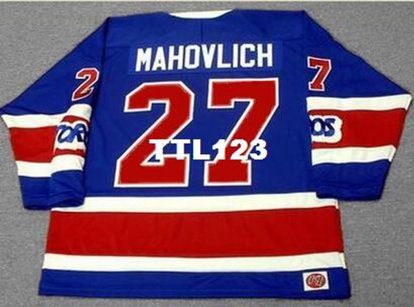 

mens #27 frank mahovlich toronto toros 1974 wha home away hockey jersey or custom any name or number retro jersey, Black;red