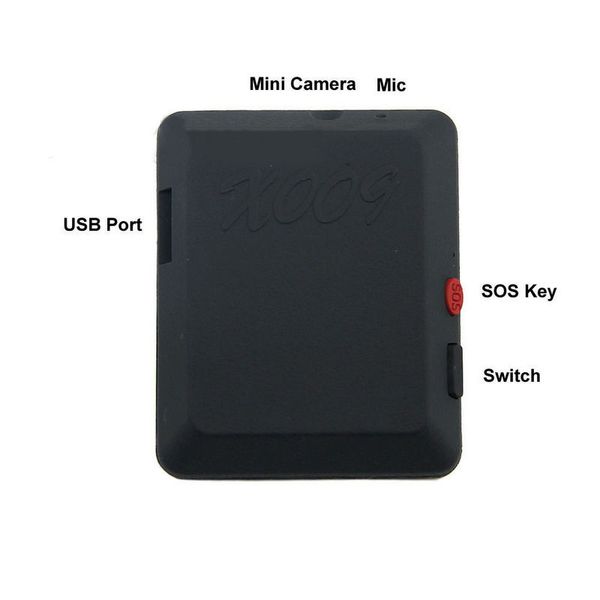 Più nuovo X009 GSM SIM Card Mini Videocamera Videocamera Audio Video Recorder SOS GPS Tracker DV Camera DVR Cam Alta qualità