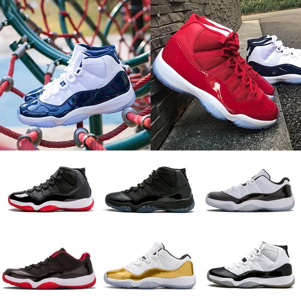 

mens basketball shoes 11 Prom Night Space Jam Bred Concord Women shoes 11s Gym Red Navy Gamma Blue 72-10 Sneakers