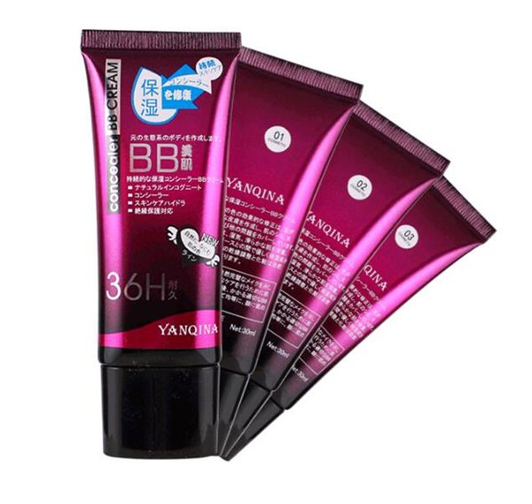 Hot Makeup Brand YANQINA 36H Concealer BB cream 3 colori Fondotinta viso a lunga durata Spedizione DHL