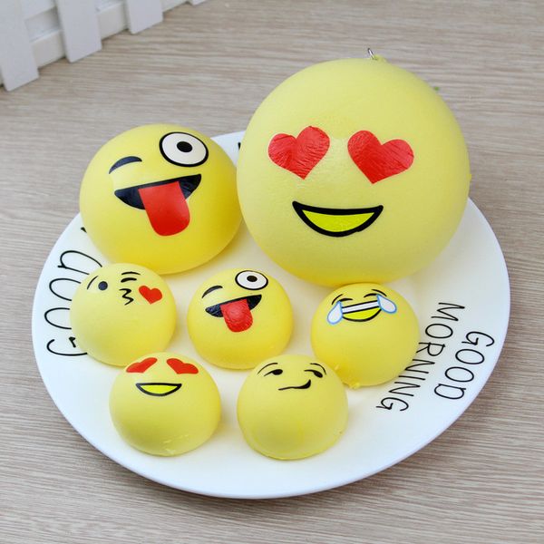 

7cm simulation bread cake buns children's toys slow rebound decompression toys cartoon emoji pu toys t3i0240