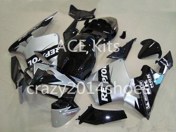 

motorcycle fairing kit for honda cbr600rr 05 06 cbr 600rr f5 2005 2006 cbr600 abs black white fairings set+3gifts ss20