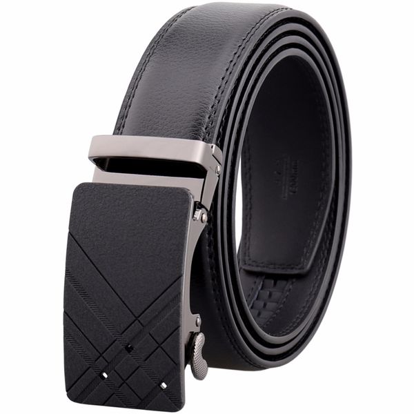 

kaweida 2018 new hollow alloy automatic buckle belt fashion slimmin for men genuine leather belt scrub buckle belt male, Black;brown