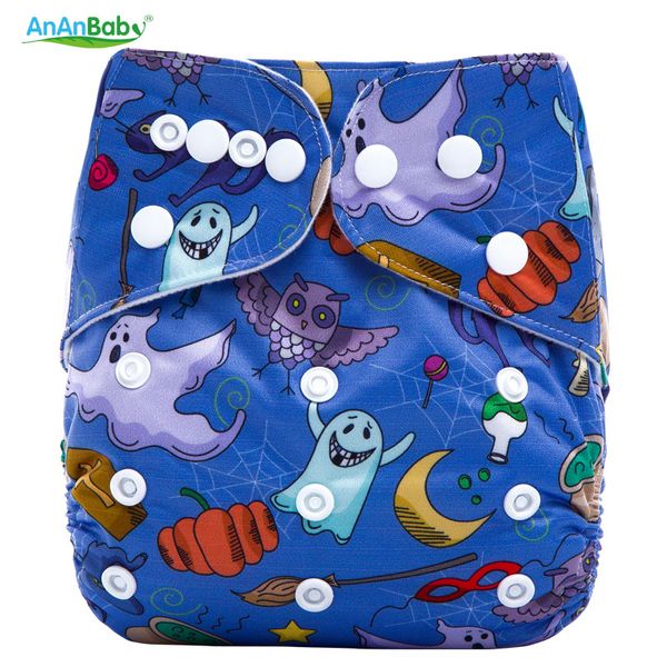 

ananbaby holiday cloth diaper reusable baby nappies waterproof cover snap pocket diapers washable for infants