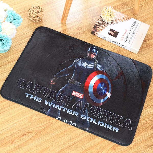 Cute Cartoon Floor Mats Captain America Bedroom Plush Kitchen Door