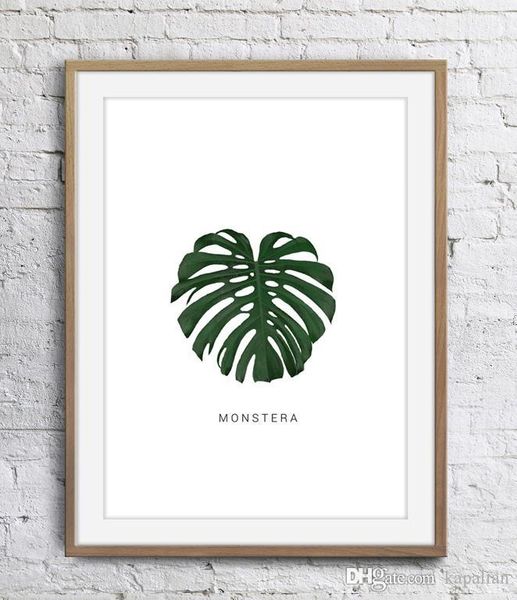 

monstera завод декор стены фотографии зеленый лист искусства печати home decor плакат unframe 16 24 36 47 дюймов