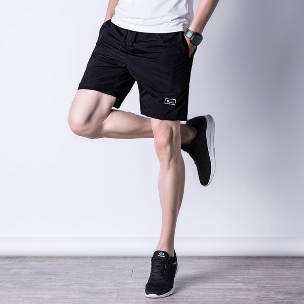 

2018 brand mens compression shorts summer bermuda shorts gyms fitness men bodybuilding fashion casual m-4xl 111#, Black