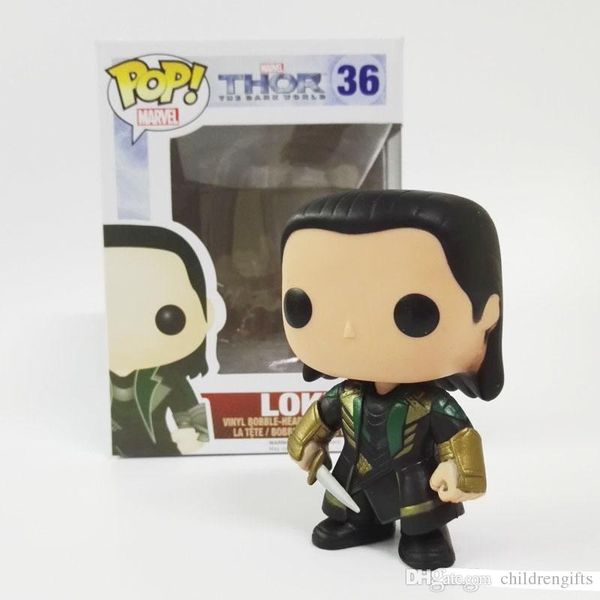 

wholesale christmas gift funko pop thor 2: the dark world loki bobble head vinyl action figure with box toy good quality