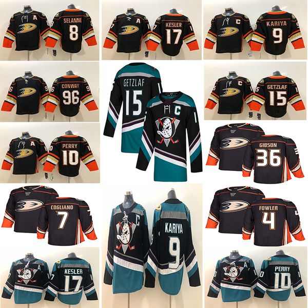 

anaheim ducks 15 ryan getzlaf jersey 9 paul kariya 17 ryan kesler 4 cam fowler hockey jerseys, Black;red