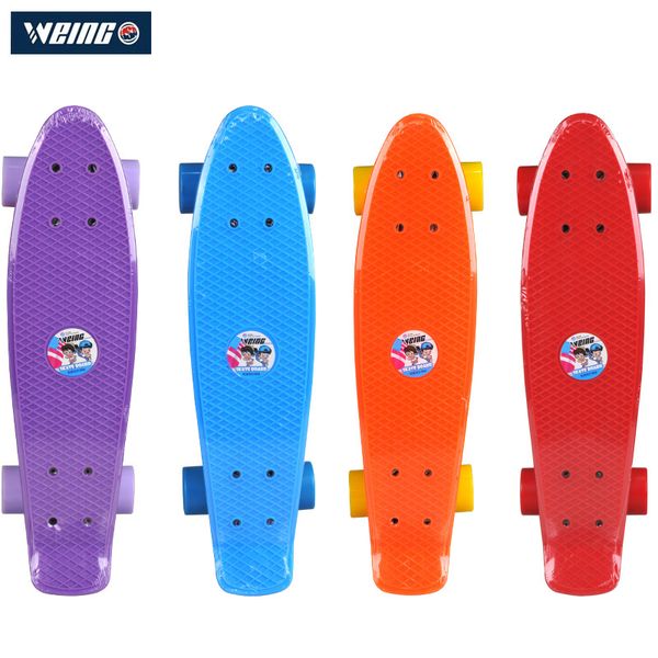 

weing wh525 single rocker fish skateboard street style pure colorful skateboard outdoor sports for children
