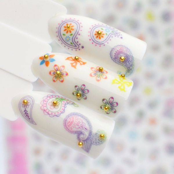 

zko 3d nail stickers animal/flower nail art stickers decals diy beauty creative decorations, Black