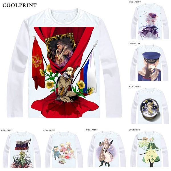 

russia soviet union ivan braginski t shirt axis powers hetalia men t-shirt casual vintage tshirt printed long sleeve shirts, White;black