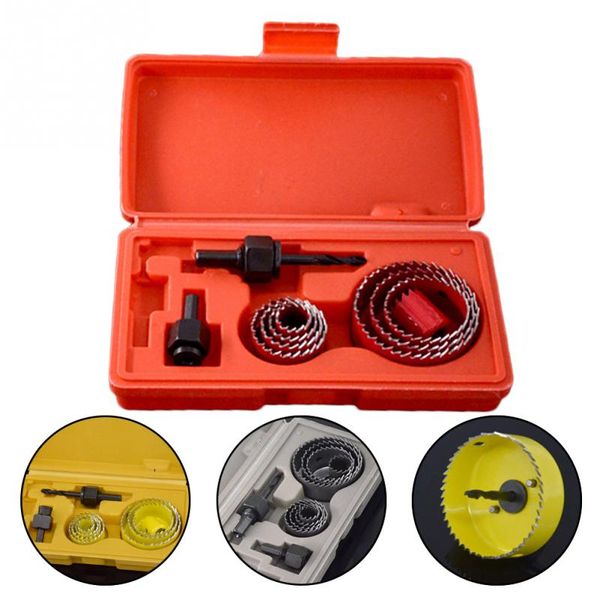 

8 pieces woodworking carpenter down lights hole cutter saw holesaw kit set random color